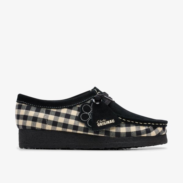 Wallabee 黑白格子袋鼠鞋