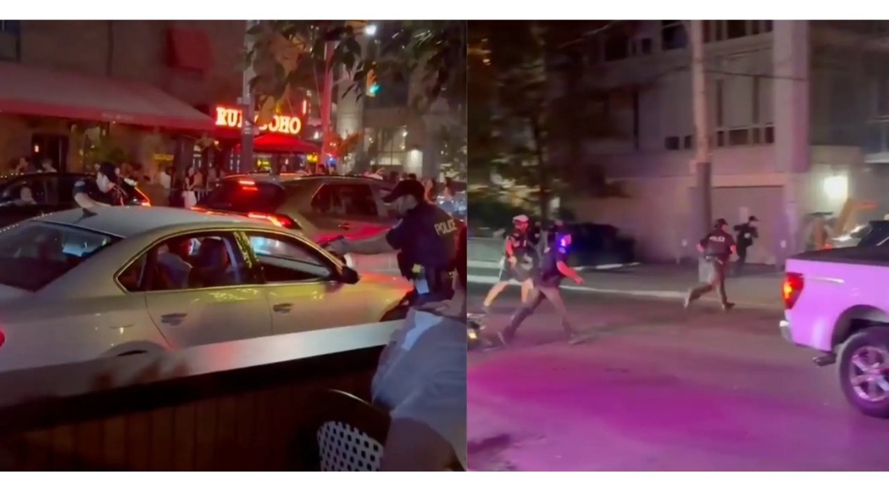 多伦多深夜惊魂！印度司机持枪指乘客，被警察团团围竟还拘捕，逃窜路上连撞三车！