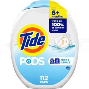 Tide PODS 免费温和洗衣皂包112片