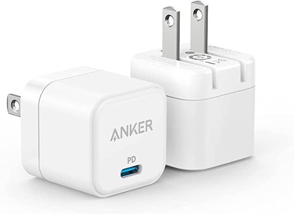 安克快充头2件套 USB-C头20W输出