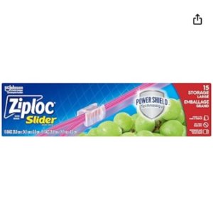 Ziploc 大型食品储存滑扣袋15个