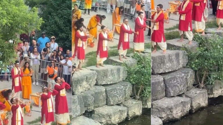 这还是加拿大吗？大批印度裔在多伦多河边大操大办“恒河祈福仪式”！
