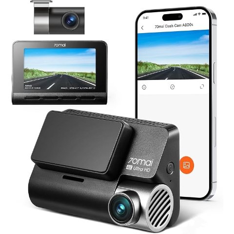 史低价！70mai A800S小米4K前后行车记录仪