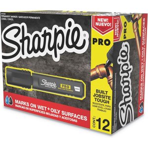 $6.32 合$0.52/只Sharpie PRO 黑色记号笔 12支