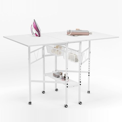 CRAFTEASE 可折叠可调高度可移动缝纫桌