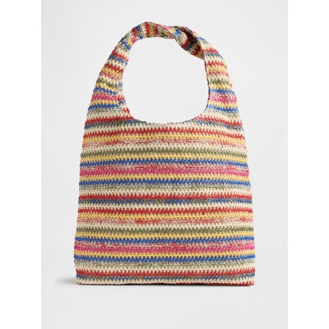 彩虹钩织托特