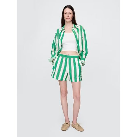 有机棉府绸短裤