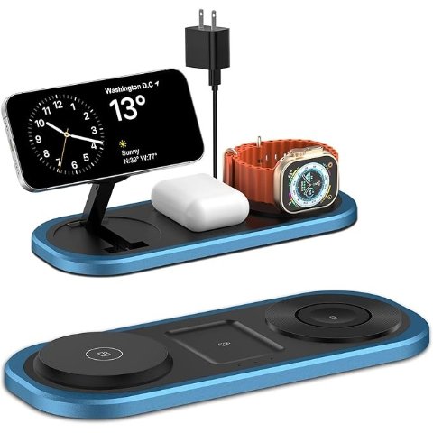 3 in 1 无线充电器 蓝色 适用iPhone 15