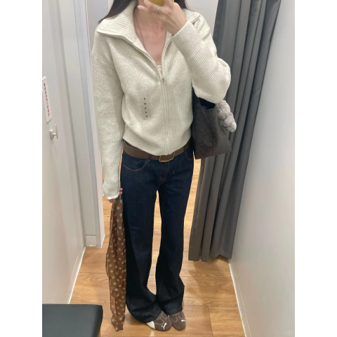 舒芙蕾针织开衫 白色