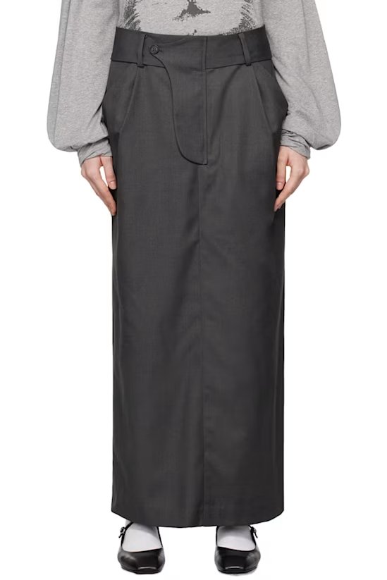 Gray Fly Maxi 裙 灰色