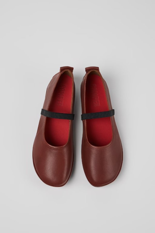 Right 红色真皮女鞋