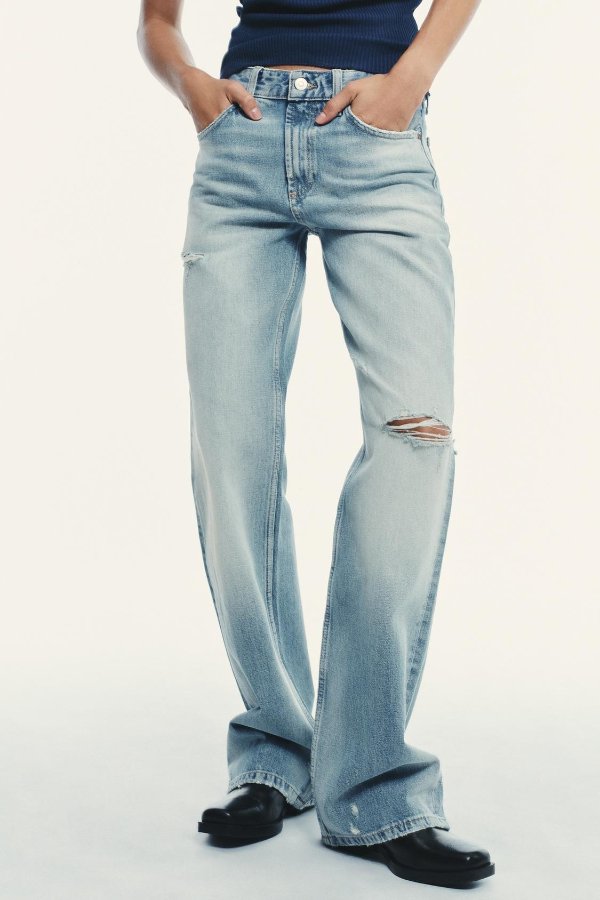 TRF Ripped Wide Leg Jeans TRF 破洞阔腿牛仔裤65.90 超值好货