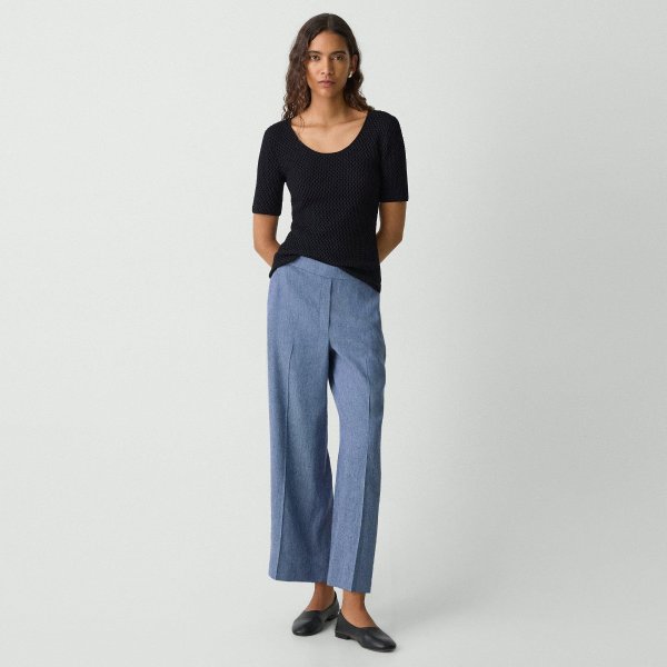 亚麻混纺休闲裤