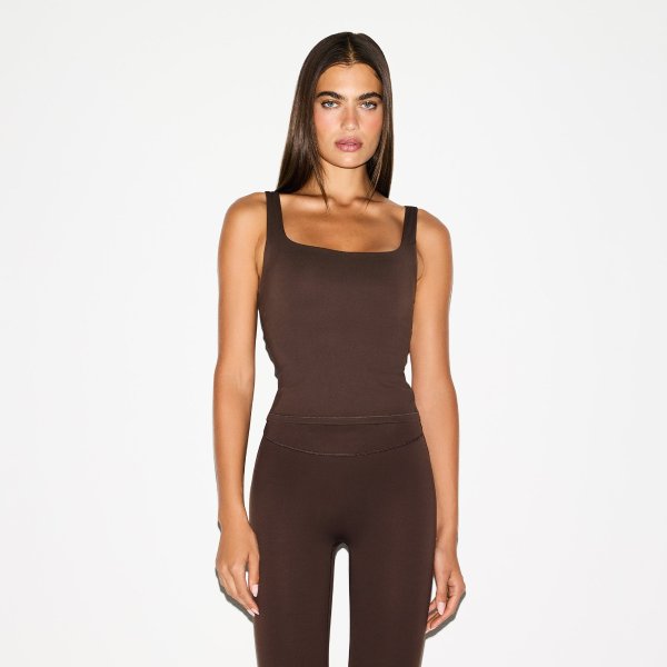 SQUARE 方领背心 黑色