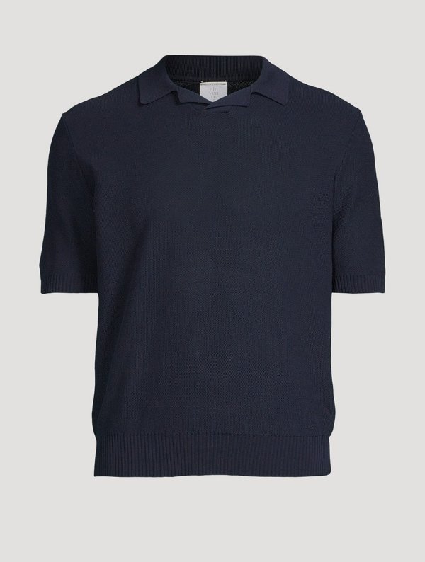 Cotton Crepe Polo 衬衫