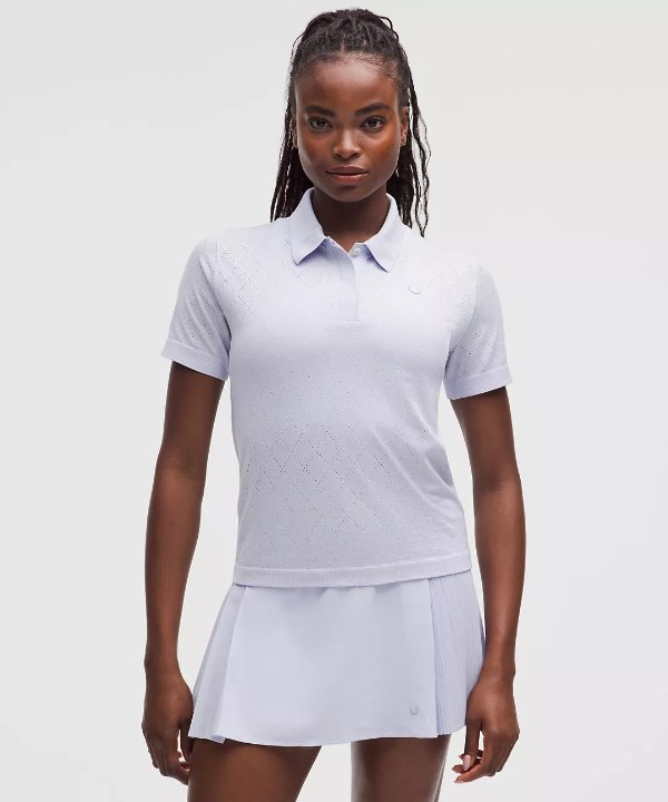 Swiftly 钻石针织Polo衫