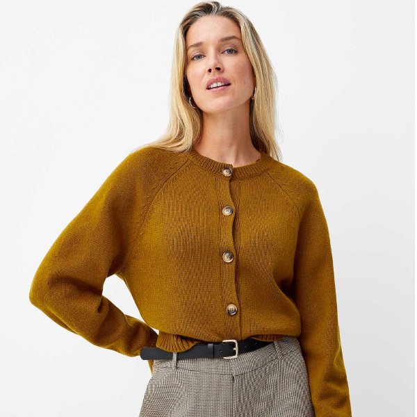 羊毛插肩袖开衫