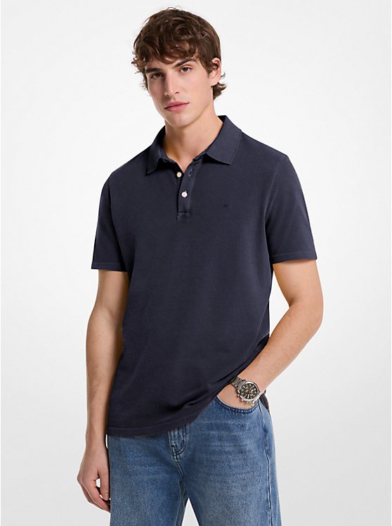 Cotton Pique 翻领短袖衫