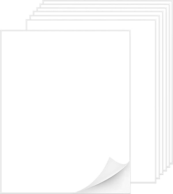 可打印不干胶纸 100张 8.5x11英寸