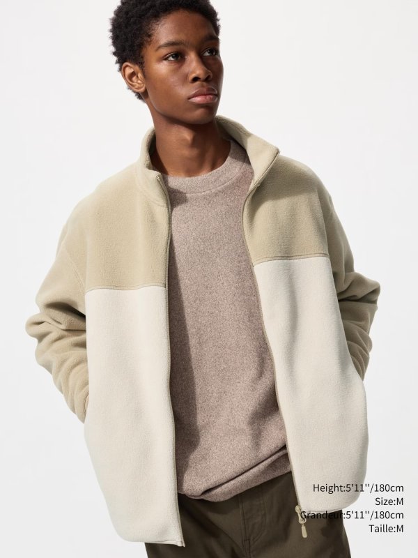 全拉链摇粒绒夹克