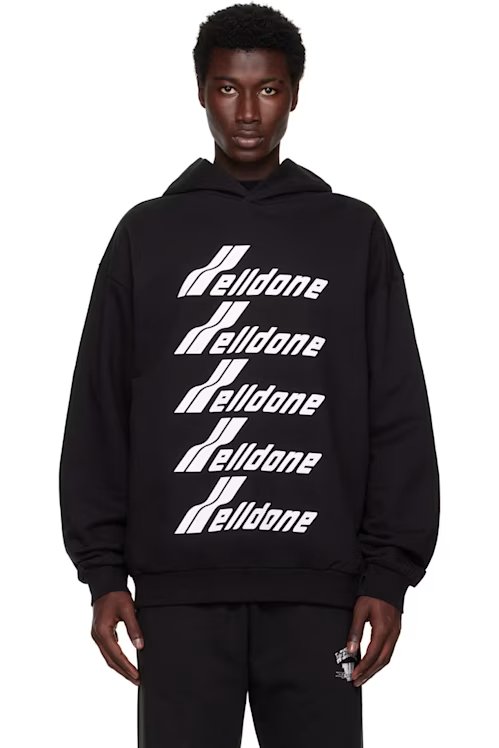 Black 印花连帽卫衣