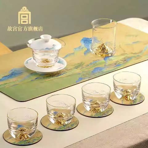 故宫文创 千里江山盖碗茶具套装