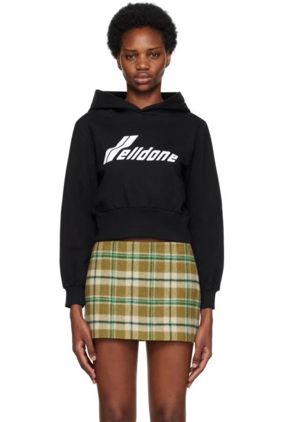 Black 连帽卫衣 字母印花