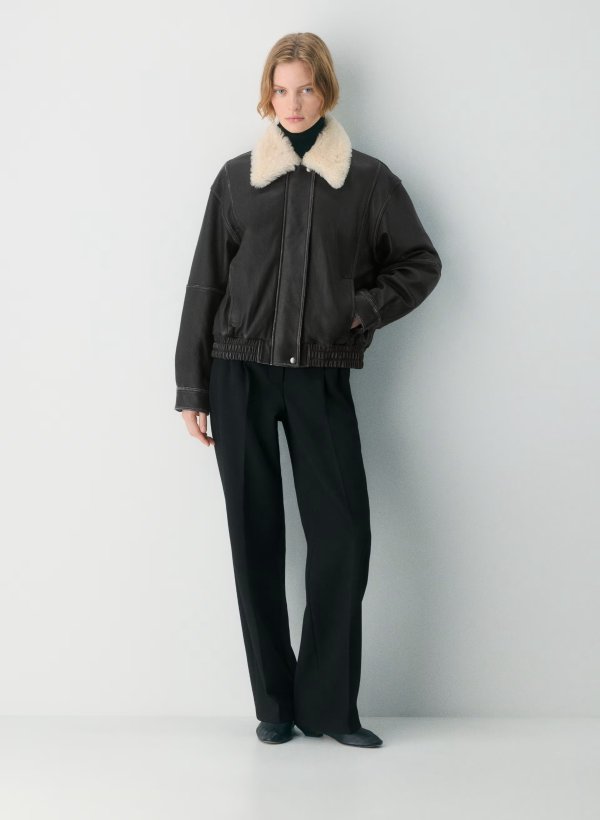 Calle 飞行夹克 真皮