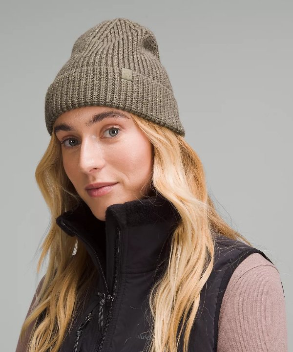 Close-Fit 羊毛混纺针织帽