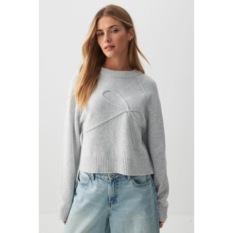 Raglan 蝴蝶结毛衣