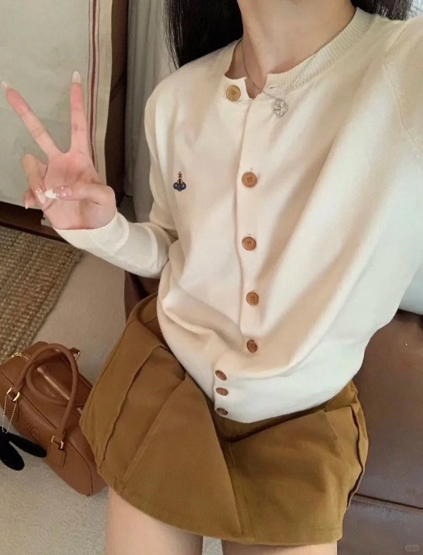 Bea 羊毛开衫白色 宁艺卓同款