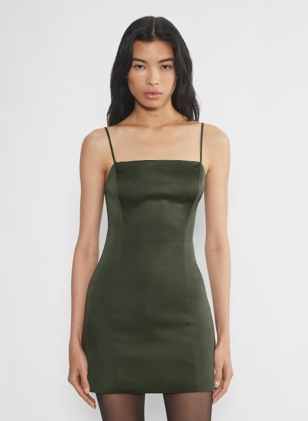 Shimmer 缎面连衣裙