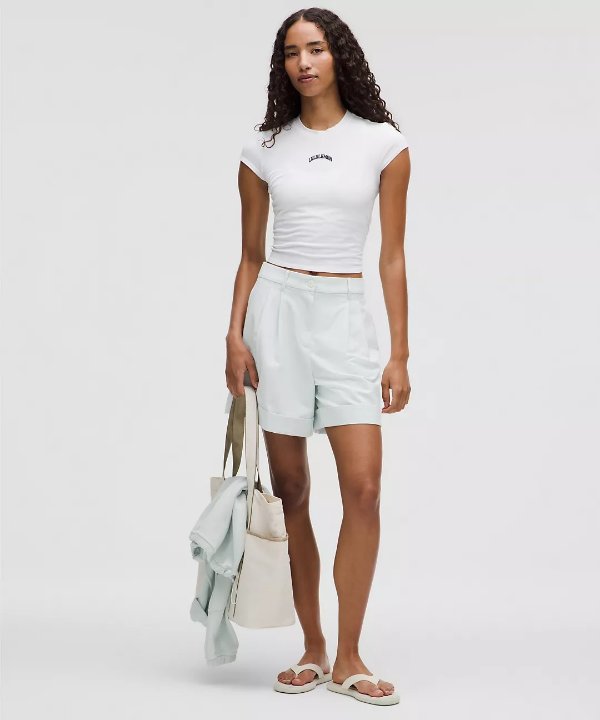 LuluLinen 高腰短裤 6英寸