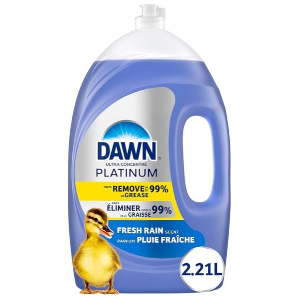 Dawn Platinum 洗碗液，清爽雨香，2.21 升