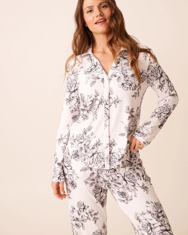 Black Rose 印花柔软衬衫