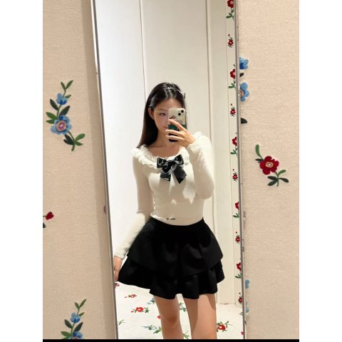 White 镶饰针织连体衣