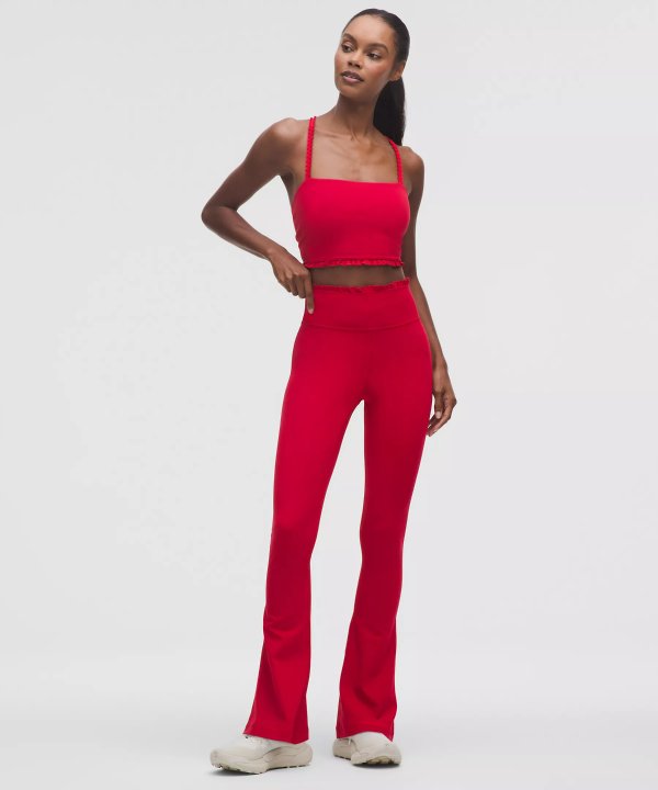 Nulu 荷叶边喇叭裤