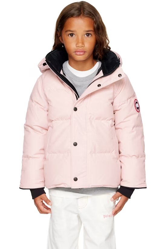 Little Kids 粉色雪鸮羽绒大衣