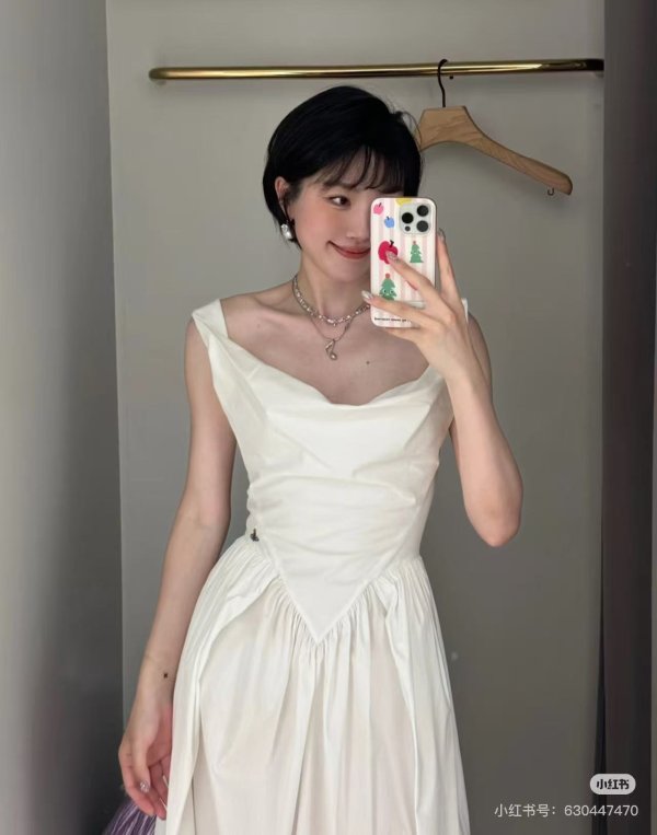 Sunday 棉质束腰连衣裙