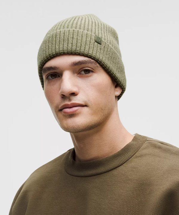 Close-Fit 羊毛混纺针织帽