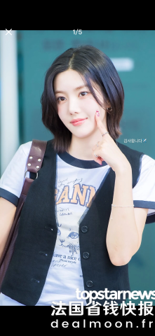 Ganni权恩妃同款，之前$126Kitty 短款白色T恤