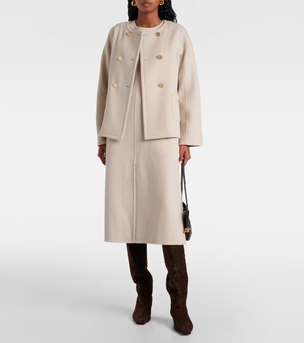 Samantha 处女羊毛短大衣