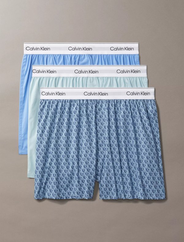 满印/纯色银标内裤 3条装