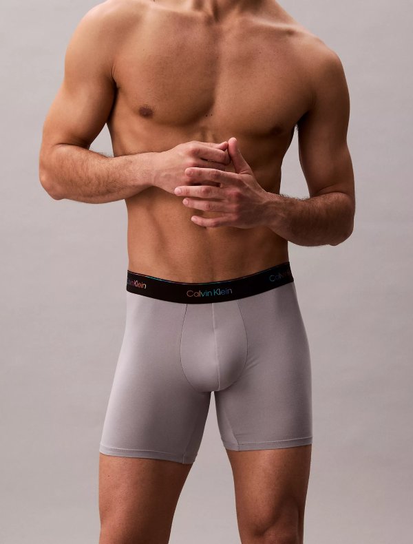 微弹彩虹平角内裤