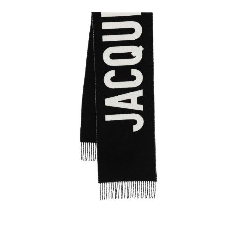JacquemusJacquemus 黑色羊毛流苏围巾