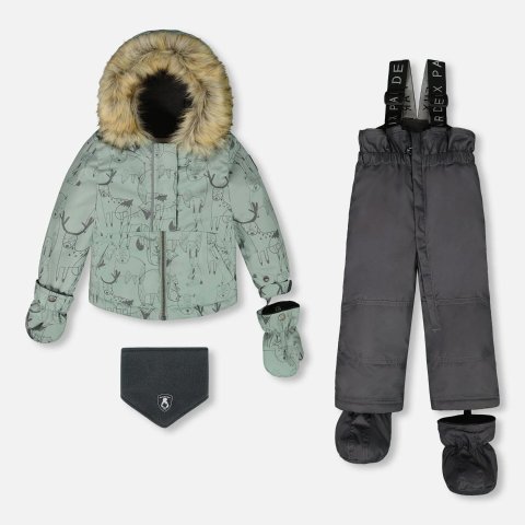 Two-Piece 印花婴儿雪服 薄荷绿