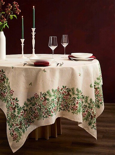 Christmas Collection 红莓松果桌布