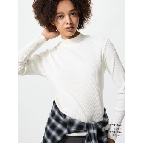 高领罗纹女T恤（多色可选）