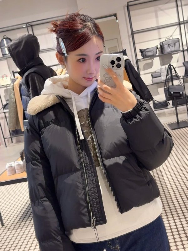 Puffer 羽绒服 羊羔毛领