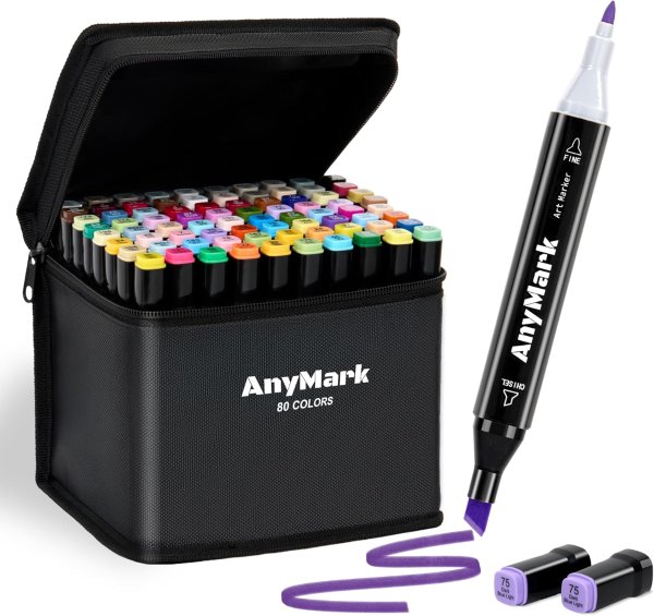 史低! AnyMark 双头马克笔 80色